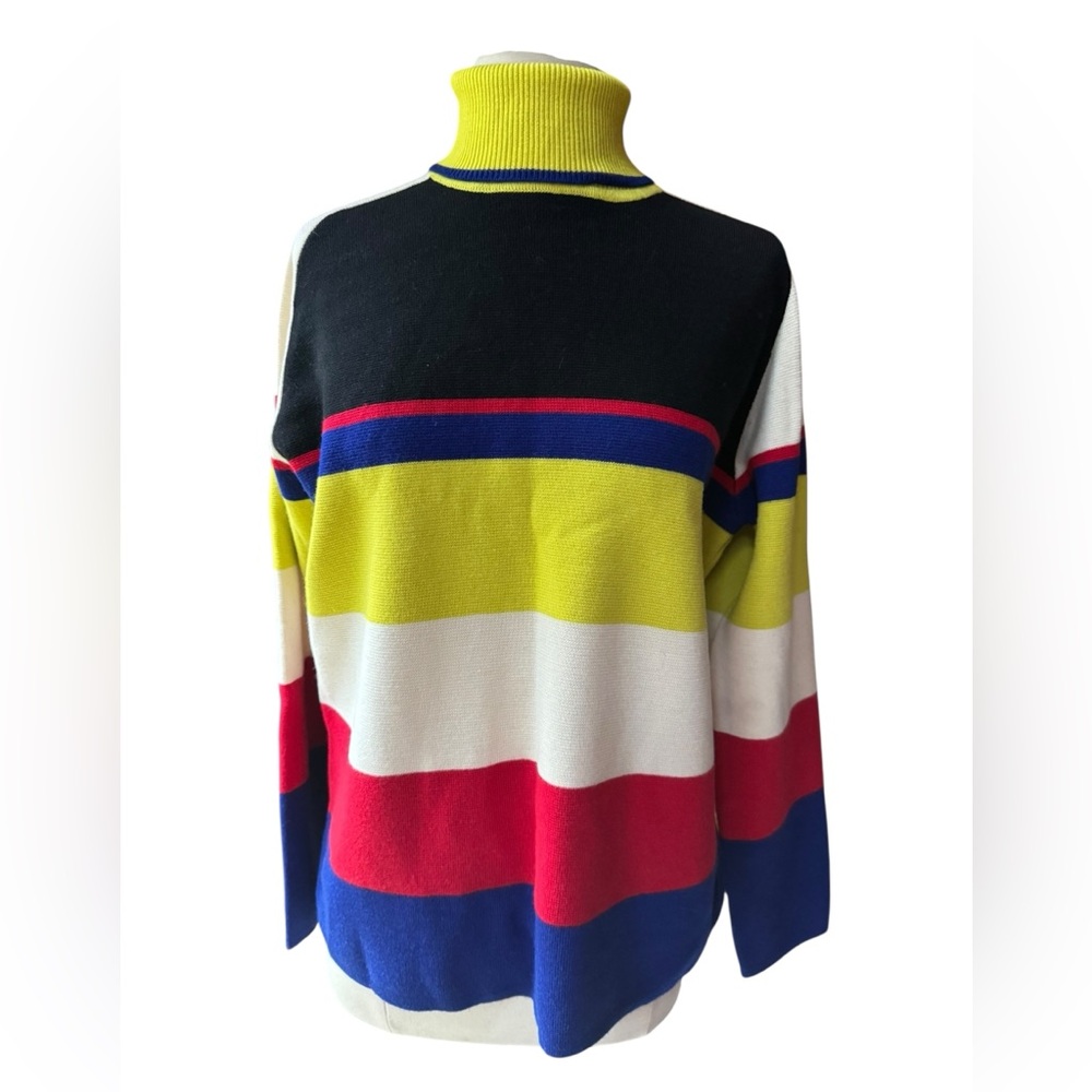 Vintage Valerie Stevens Sport‎ Merino Wool Colorblock Turtleneck Sweater